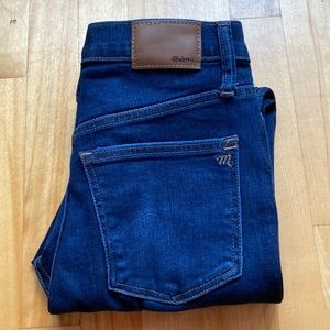 Madewell 10” high rise skinny jeans in Hayes wash